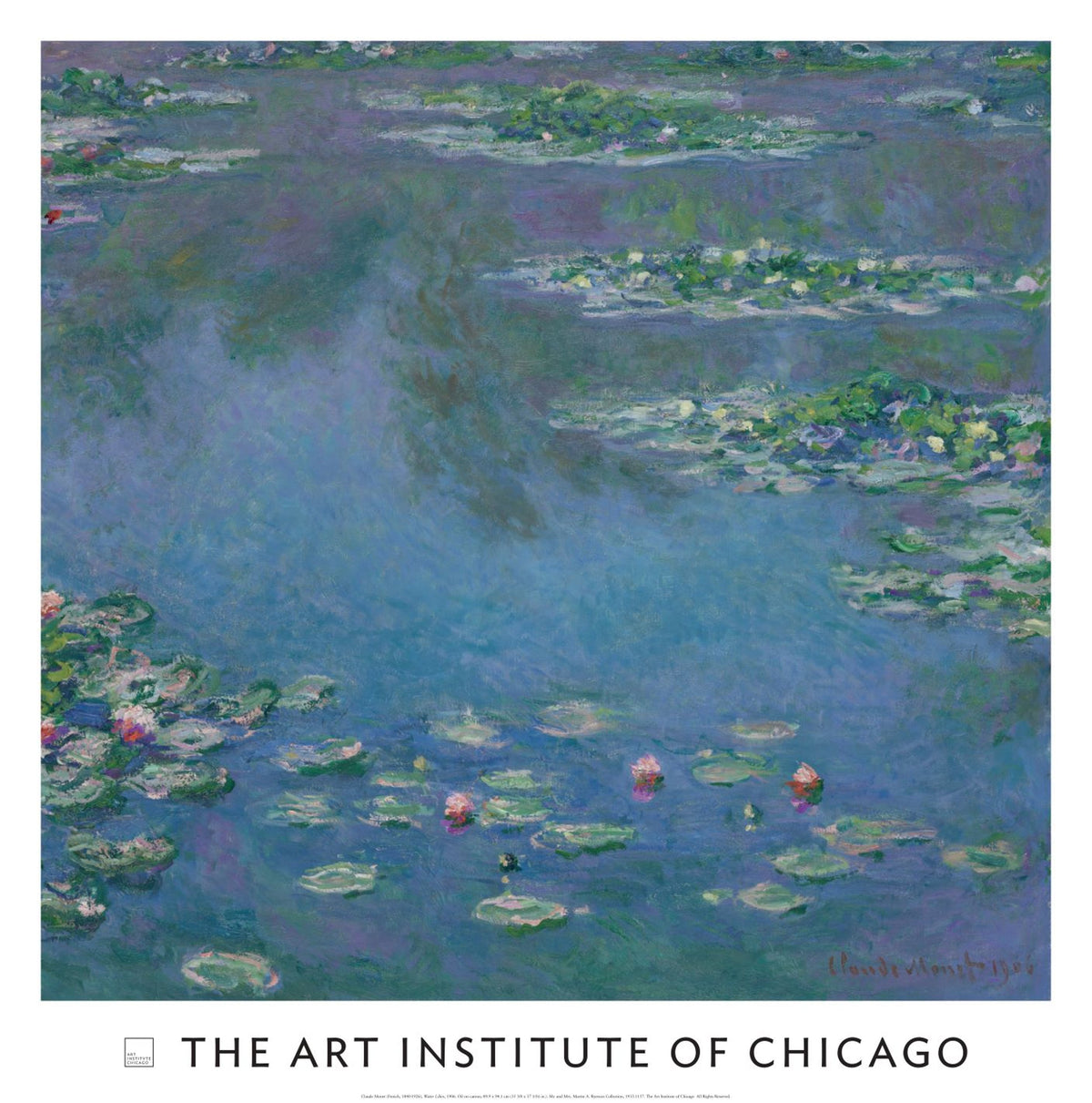 Claude Monet Water Lilies Poster – The Art Institute of Chicago