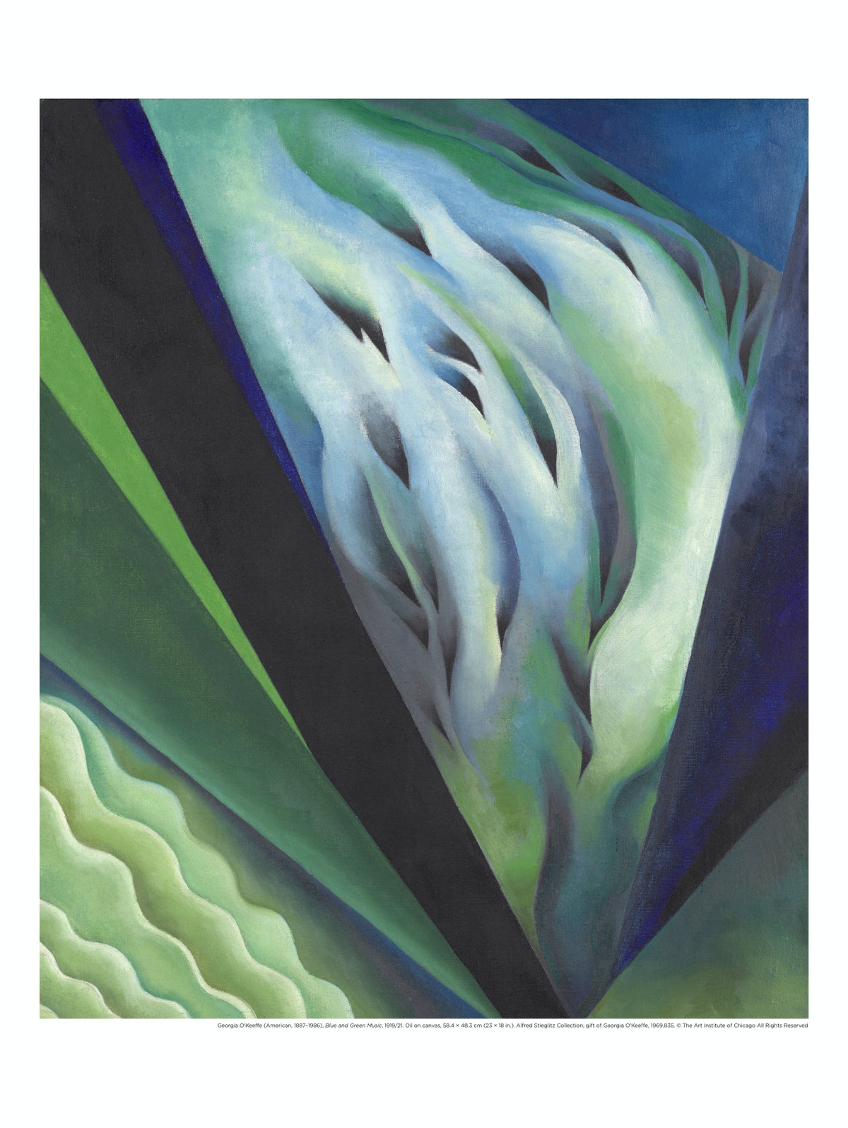 アート・デザイン・音楽 ia O'Keeffe: Nature and Abstraction Georgia O'Keeffe Blue and Green Music Unmatted Print – The Art