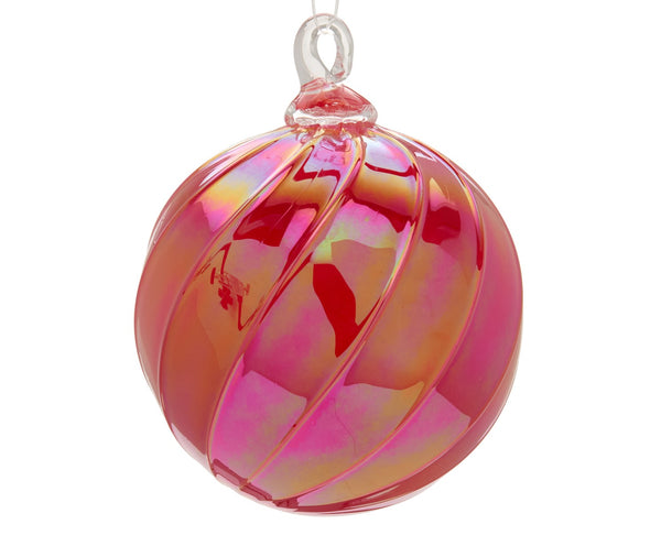 Twist Glass Ornament—Candy Apple Red