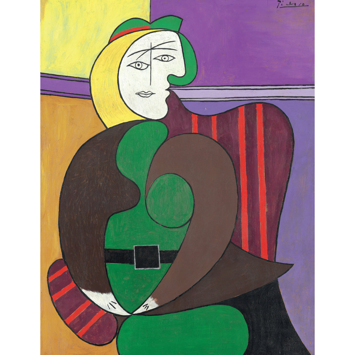 Pablo Picasso The Red Armchair Unmatted Print – The Art Institute