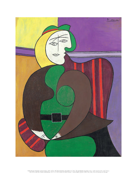 Pablo Picasso The Red Armchair Unmatted Print – The Art Institute
