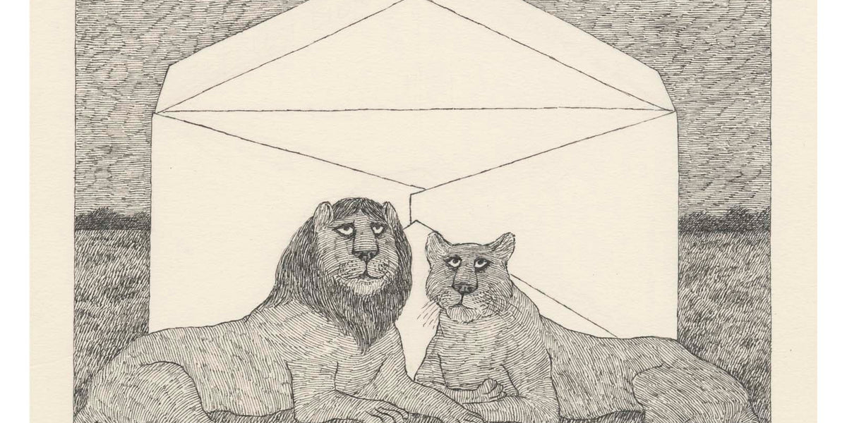 Edward Gorey Lost Lions Unmatted Print – The Art Institute of