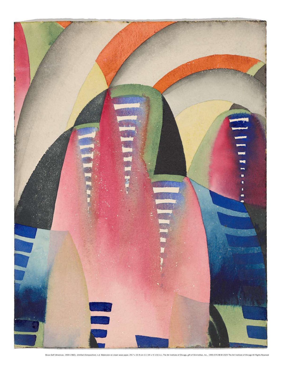 Bruce Goff Untitled (Composition) Unmatted Print – The Art