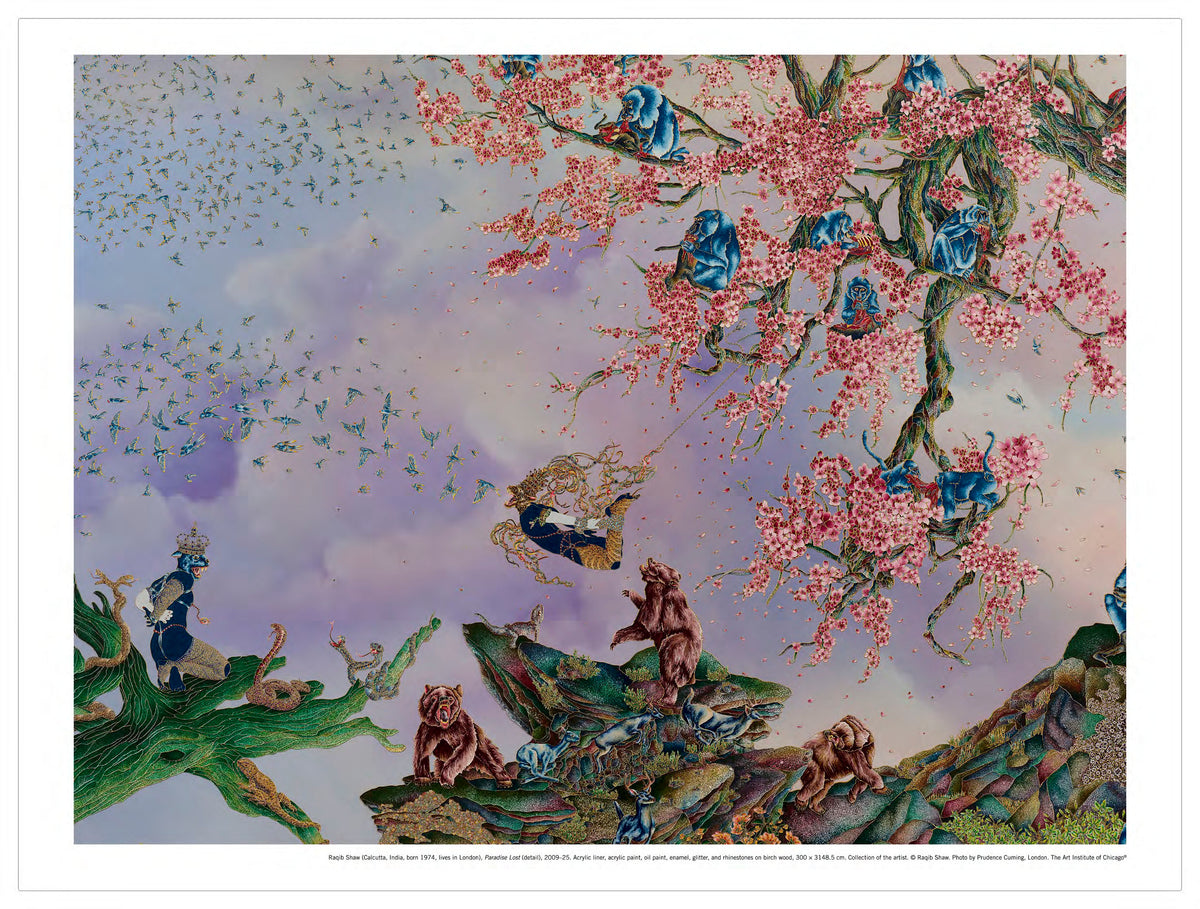 Raqib Shaw Paradise Lost Unmatted Print – The Art Institute of