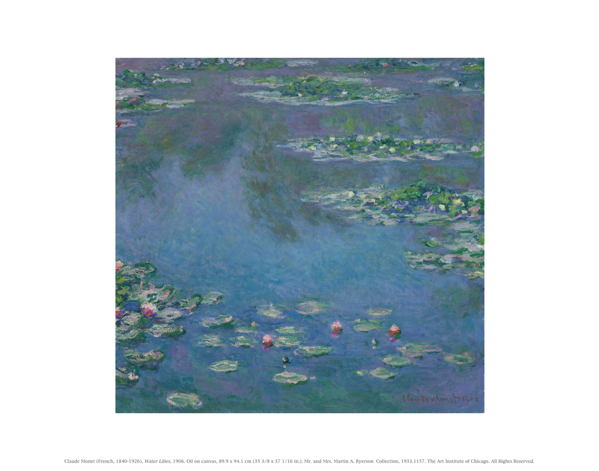 Claude Monet Water Lilies Unmatted Print – The Art Institute of