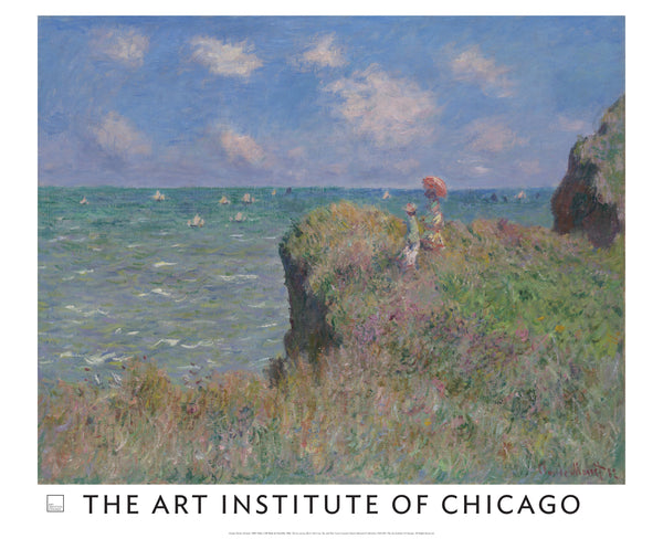 Claude Monet Cliff Walk at Pourville Poster – The Art Institute of