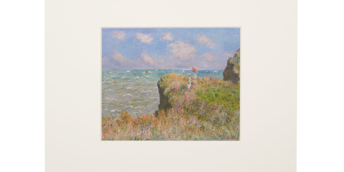 Claude Monet Cliff Walk at Pourville Matted Notecard – The Art