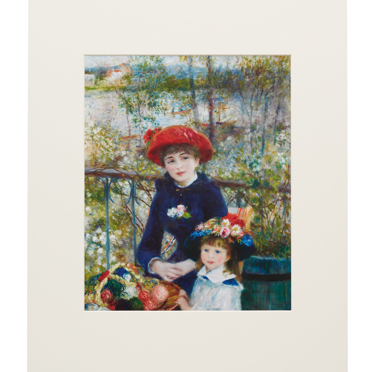 Pierre-Auguste Renoir Two Sisters (On the Terrace) Matted Print