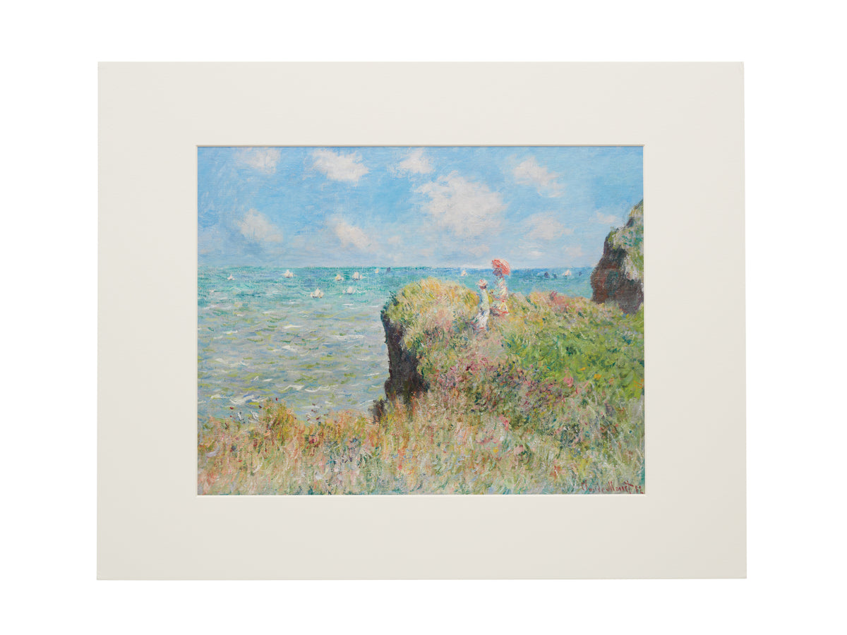 Claude Monet Cliff Walk at Pourville Matted Print – The Art