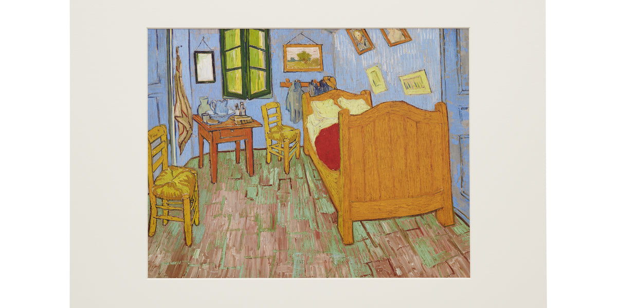 Vincent Van Gogh The Bedroom Matted Print – The Art Institute of