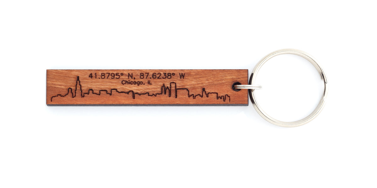 Art Institute of Chicago Wooden Coordinates Keychain – The Art