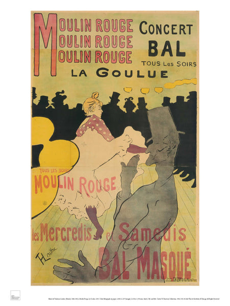 Henri de Toulouse-Lautrec Moulin Rouge, La Goulue Unmatted Print