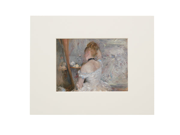 Berthe Morisot Woman at Her Toilette Matted Note Card